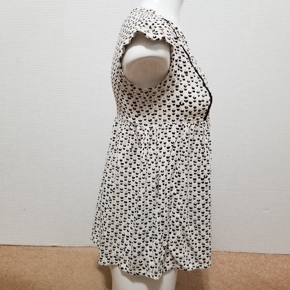 Vanessa Virginia top XS Heart Ladder Lace Tunic button front boho Anthropologie - Picture 4 of 15